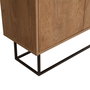 Hanah Home Consola Moderna e Industrial Nogal y Negro 90x72x36 cm